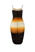Marygold Gradation Print Mesh Ruched Midi Dress DRESS EDGE