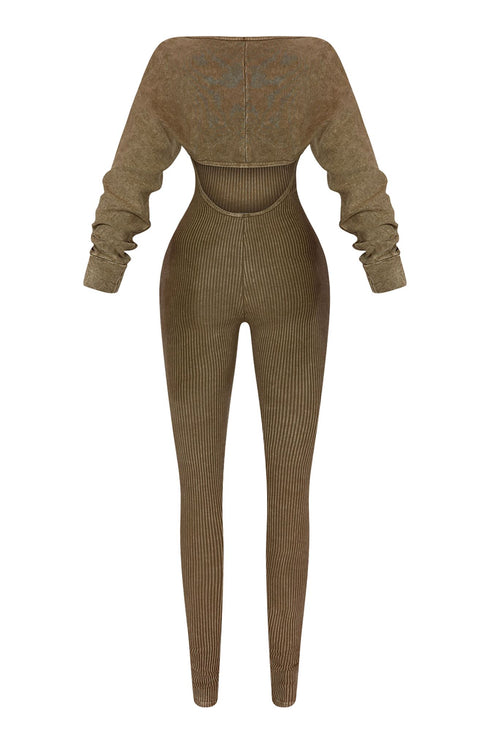 Cindy Mineral Washed Jumpsuit & Bolero SET Rompers + Jumpsuits EDGE