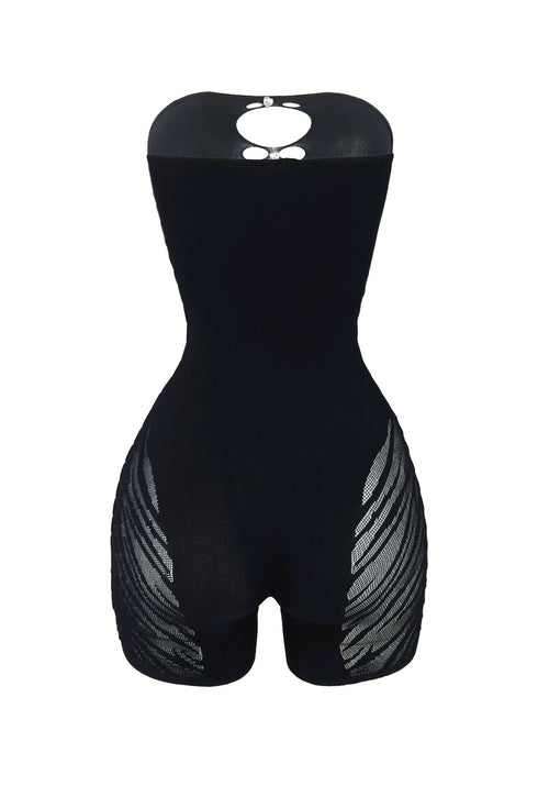 Celina Hollow Out Seamless Tube Romper Rompers + Jumpsuits EDGE