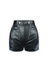 Amber High Waist Faux Leather Shorts Bottoms EDGE