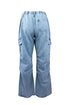 Maria Washed Denim Side Pockets Pants Bottoms EDGE