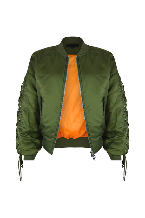 Kristy Oversized Nylon Bomber Jacket Outerwear EDGE