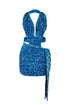 Indigo Halter Sequin Mini Dress Dresses EDGE Small