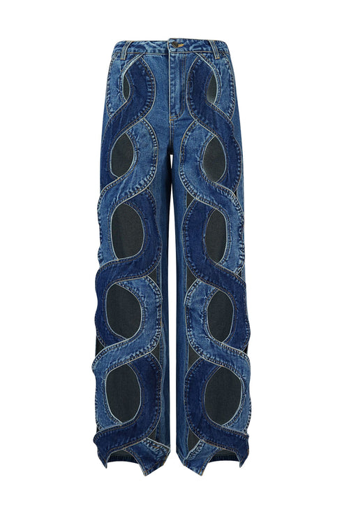 Trust Issues Swerve Cutout Jeans jeans EDGE Small Dark Denim