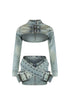 Toxic Buckle Crop Jacket & Buckle Skirt SET matching sets EDGE