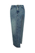 City Girl Denim Slit Skirt SKIRT EDGE Small Medium Stone
