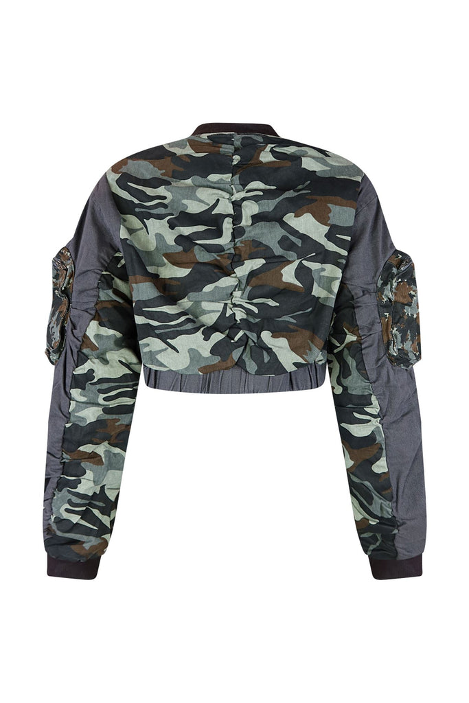Wake Me Up Camo Pockets Scrunched Jacket Outerwear EDGE 