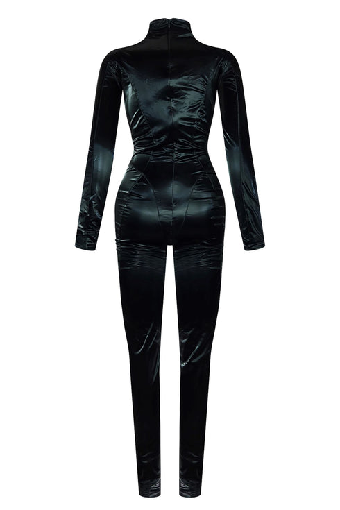 Out Of My Mind Shiny PU Jumpsuit Rompers + Jumpsuits EDGE