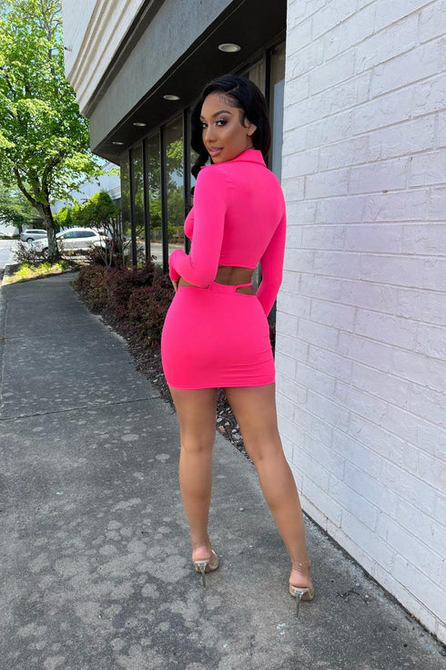 Trixi Skirt Set - Pink - KNOWSTYLE - EDGE - EDGEONLINESTORE