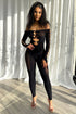 Candice Hallow Out Pearl Off Shoulder Jumpsuit jumpsuit EDGE