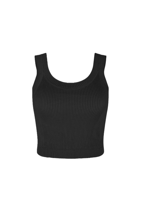 Sienna Ribbed Crop Top Crop Top EDGE Small/Medium Black