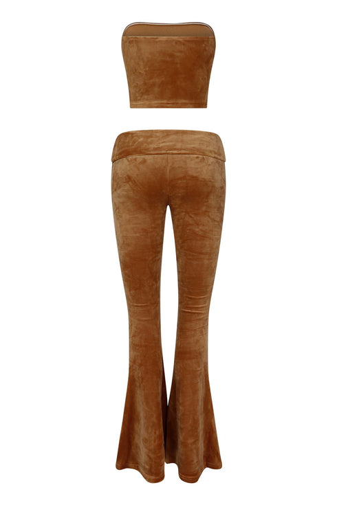 Girls Girl Velour Top & Low Rise Pants SET matching sets EDGE