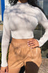 Icy Sweater Ribbed Crop Top Top EDGE