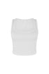 Hallie Basic Ribbed Tank Top Crop Top EDGE Small/Medium White