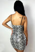 Serene Snake Print Sequin Mini Dress DRESS EDGE