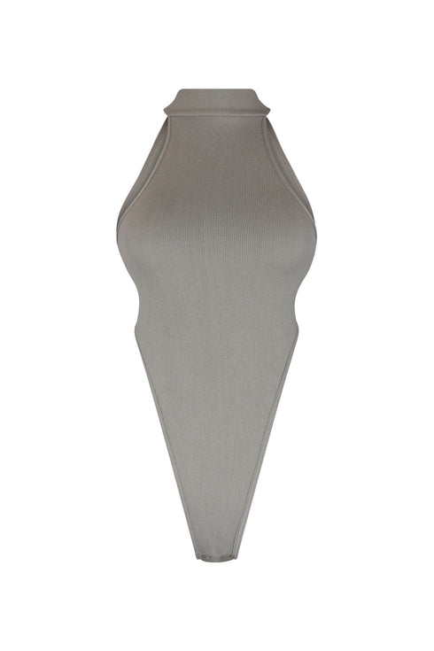 Jaida Turtle Neck High Cut Bodysuit Bodysuit EDGE Small/Medium Ash