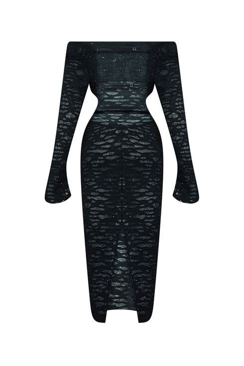 Breathtaking Off Shoulder Mesh Dress Dresses EDGE