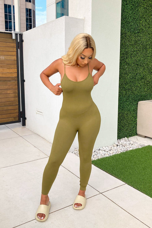 Premium Basic Catsuit - Olive - KNOWSTYLE - EDGE - EDGEONLINESTORE