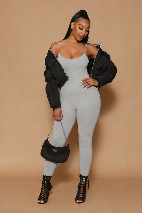 Premium Basic Catsuit - Heather Grey - KNOWSTYLE - EDGE - EDGEONLINESTORE