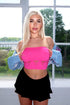 Electricity Cut Out Tube Top - Hot Pink -EDGEbyKS