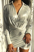 Calypso Shiny Drape Mini Dress DRESS EDGE