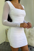Bringing the Light Mesh Mini Dress - White - KNOWSTYLE - EDGE - EDGEONLINESTORE