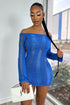 Zion Long Sleeve Mini Dress - Blue - EDGEbyKS