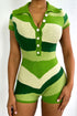 Nile Sweater Print Romper Rompers + Jumpsuits EDGE Small Green Combo