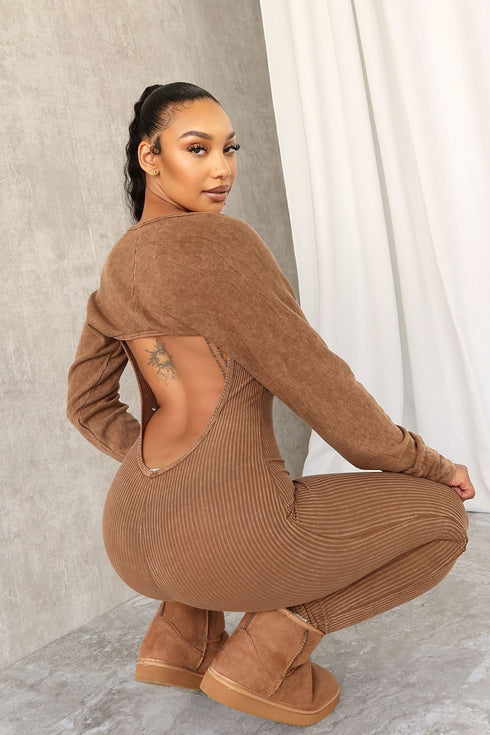 Cindy Mineral Washed Jumpsuit & Bolero SET Rompers + Jumpsuits EDGE