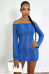 Zion Long Sleeve Mini Dress - Blue - EDGEbyKS