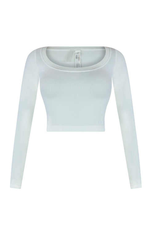 Soft Smooth Long Sleeve Crop Top Crop Top EDGE Small/Medium White