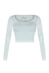 Soft Smooth Long Sleeve Crop Top Crop Top EDGE Small/Medium White
