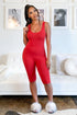 Basic Tank Skinny Midi Romper - Tomato - KNOWSTYLE - EDGE - EDGEONLINESTORE