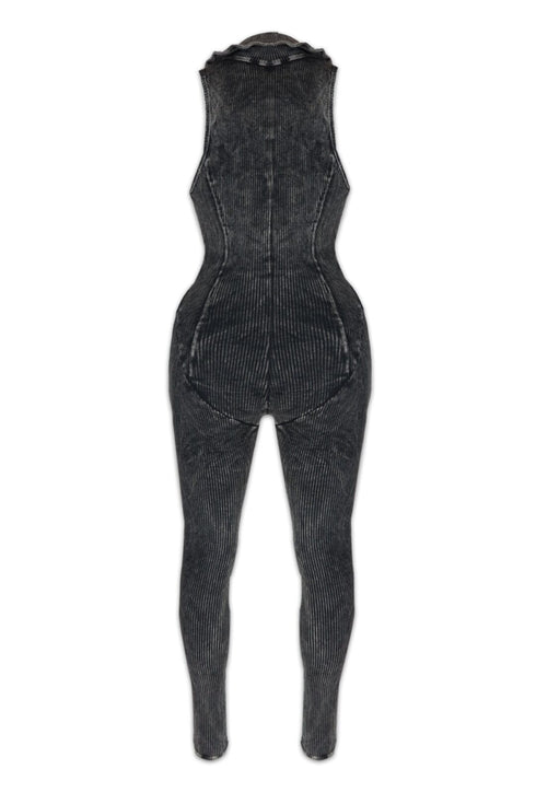 Nikita Mineral Washed Jumpsuit - Charcoal -EDGEbyKS