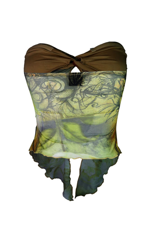 The Golden Age Strapless Mesh Top - Multi - EDGEbyKS