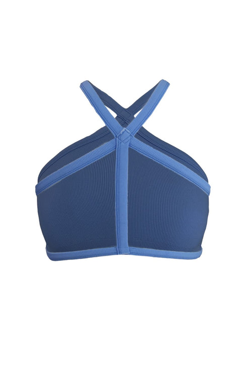 Second Date Halter Crop Top - Marina Blue - EDGEbyKS