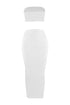 Fantasy Double Layered Tube Top & Maxi Skirt SET - White - EDGEbyKS