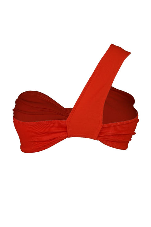 Beach Babe One Shoulder Crop Top - Orange - EDGEbyKS