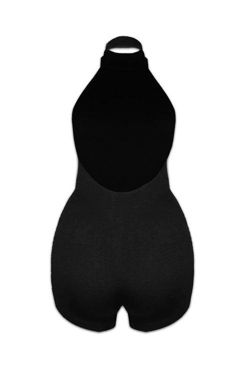 Soft Smooth Open Back Romper - Black - EDGEbyKSSoft Smooth Open Back Romper - Black - EDGEbyKS
