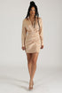Buy U a Drank Draped Shirt Dress - Champagne - KNOWSTYLE - EDGE - EDGEONLINESTORE