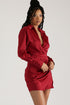 Buy U a Drank Draped Shirt Dress - Burgundy - KNOWSTYLE - EDGE - EDGEONLINESTORE