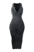 Products Echo Mineral Washed Maxi Dress - Charcoal - EDGEbyKS