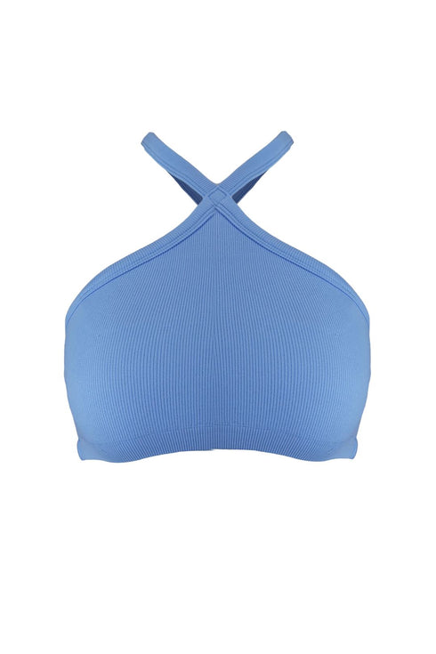 Second Date Halter Crop Top - Marina Blue - EDGEbyKS