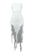 Fallen Angel Ruffle Tube Dress - White - EDGEbyKS