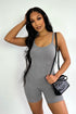 Odessa Mineral Washed Basic Romper Rompers + Jumpsuits EDGE Small/Medium Heather Grey
