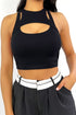Cutthroat Cutout Muscle Tank Crop Top Crop Top EDGE