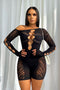 Dixie Hallow Out Off Shoulder Cutout Romper Rompers + Jumpsuits EDGE