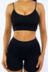Absolute Ribbed Crop Bra Top Crop Top EDGE Small/Medium Black