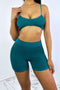 Absolute Ribbed Bust Rounded Bra Top Crop Top EDGE Small/Medium Teal