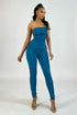 By My Side Lace-Up Ruched Tube Jumpsuit Rompers + Jumpsuits KNOWSTYLE